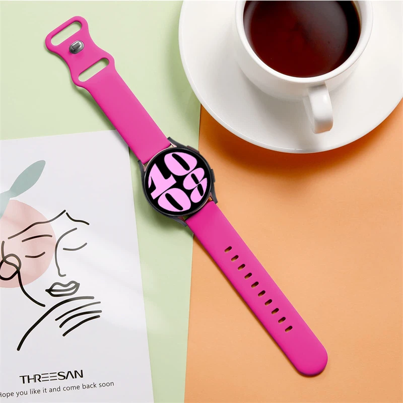 Sport band For Samsung Galaxy watch 6/5/pro/4/Active2 20mm silicone Huawei gt 2-3 bracelet galaxy watch 6 Classic 47/43mm strap