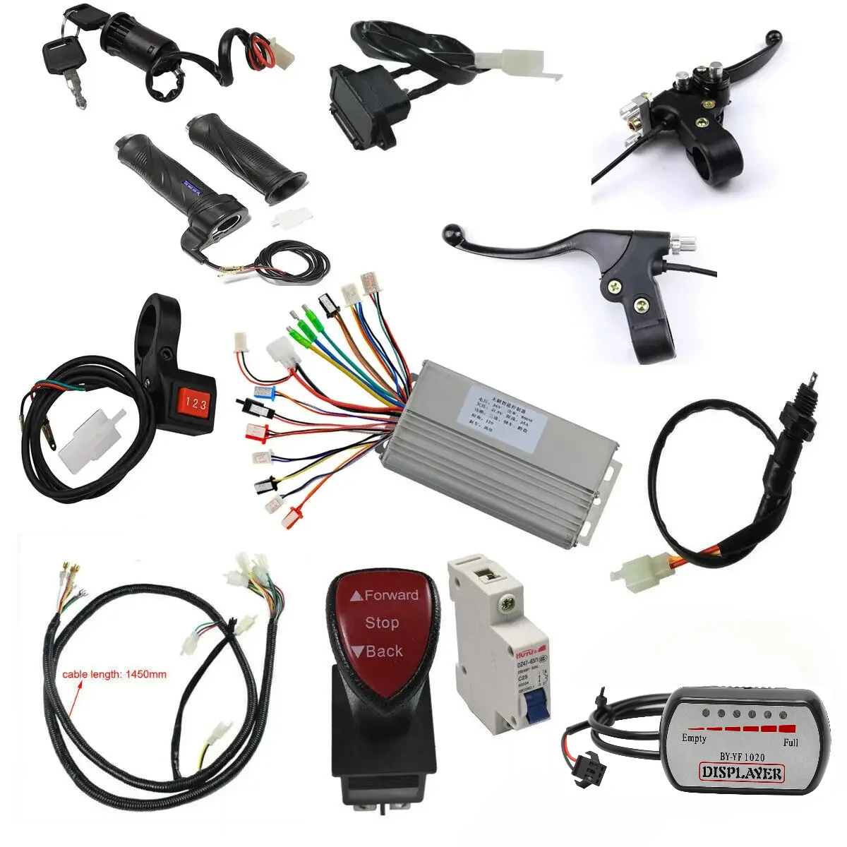 48v 1800w Brushless Electric Motor Kit Controller for Go kart ATV Quad