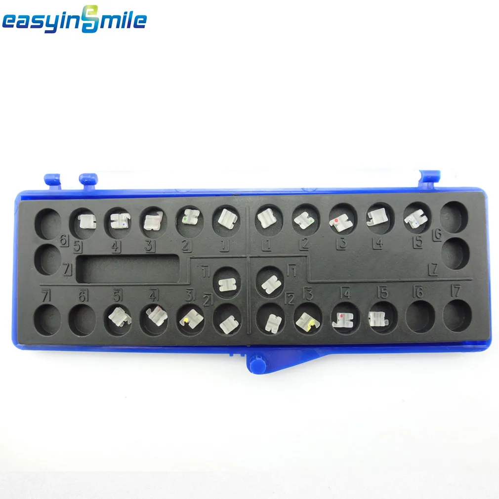 Easyinsmile 20PCS Dental Material Ortho Ceramic Bracket Clear Braces High Quality Roth / MBT 3/345 022
