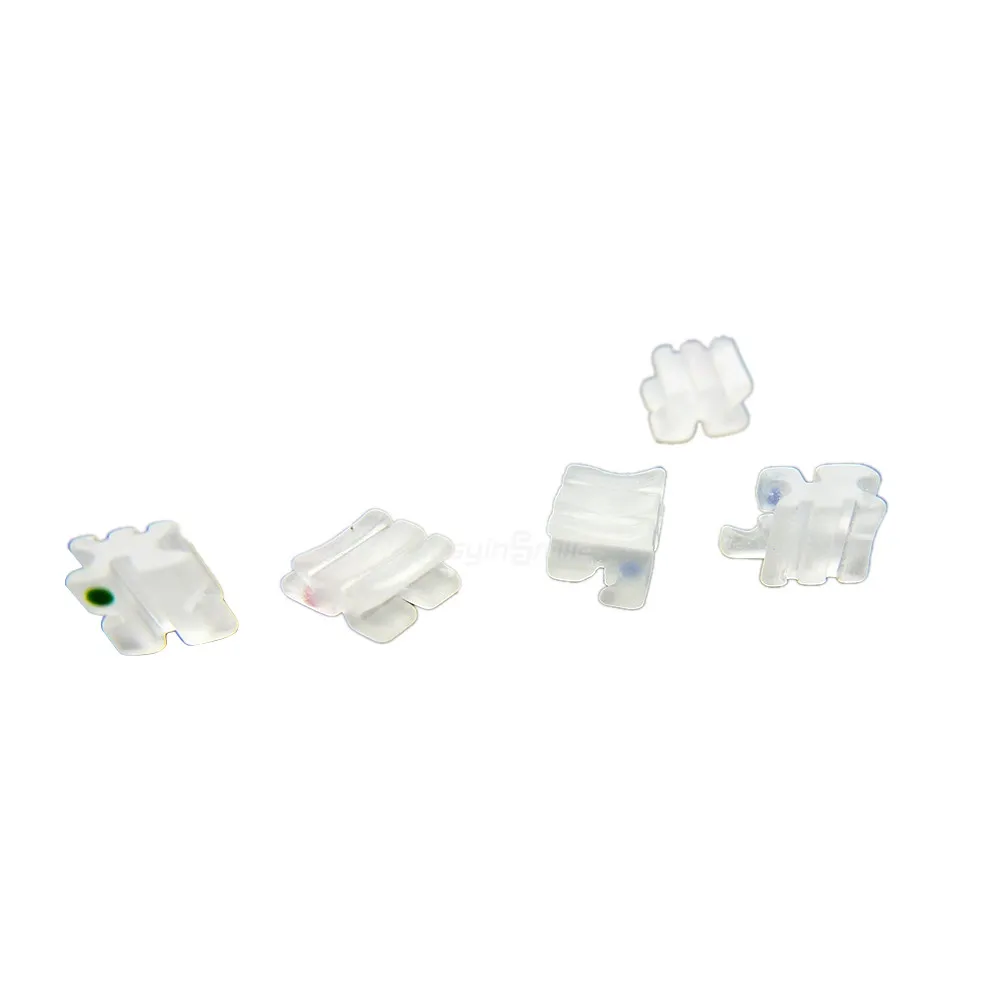 Easyinsmile 20PCS Dental Material Ortho Ceramic Bracket Clear Braces High Quality Roth / MBT 3/345 022