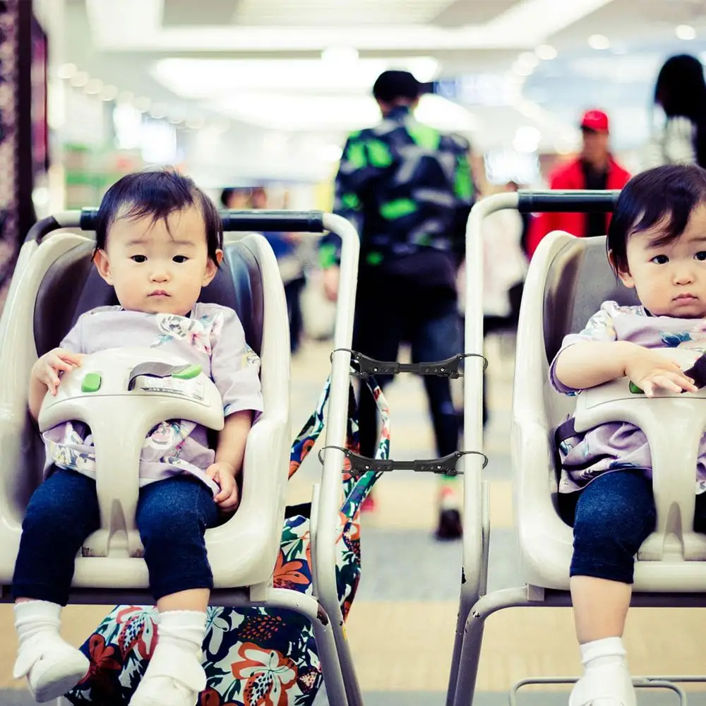 Baby Stroller Connectors Detachable Double Cart Connector Lightweight Double Stroller Adapter Adjustable Reusable Twin Pushchair