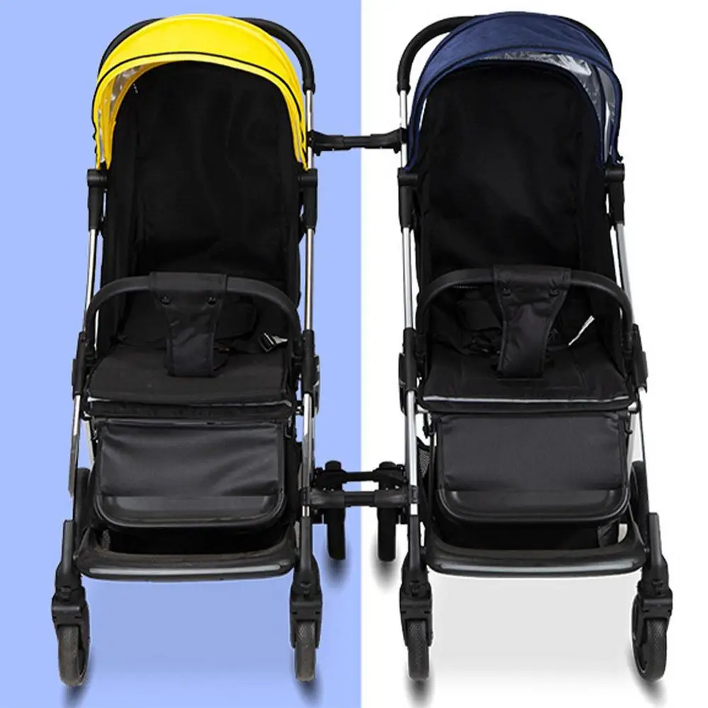 Baby Stroller Connectors Detachable Double Cart Connector Lightweight Double Stroller Adapter Adjustable Reusable Twin Pushchair