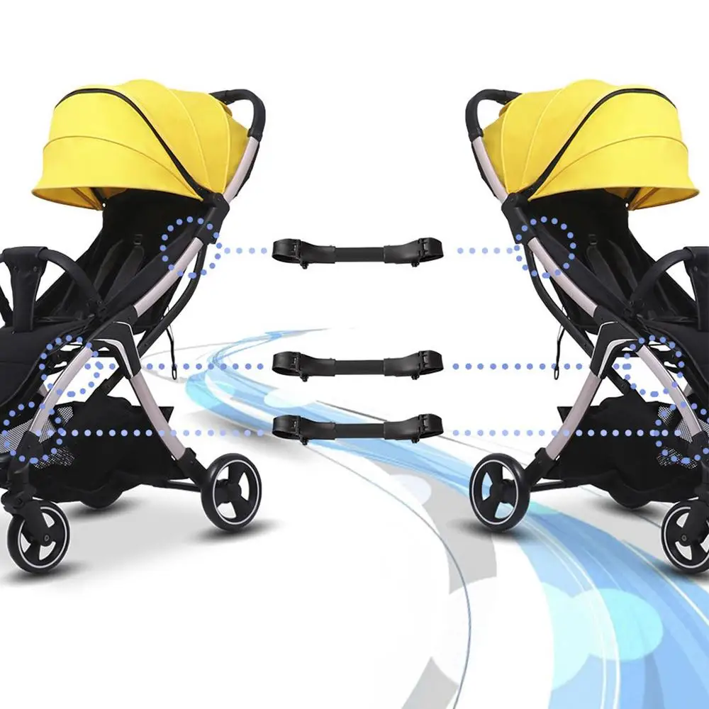 Baby Stroller Connectors Detachable Double Cart Connector Lightweight Double Stroller Adapter Adjustable Reusable Twin Pushchair