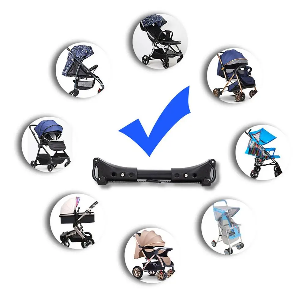 Baby Stroller Connectors Detachable Double Cart Connector Lightweight Double Stroller Adapter Adjustable Reusable Twin Pushchair