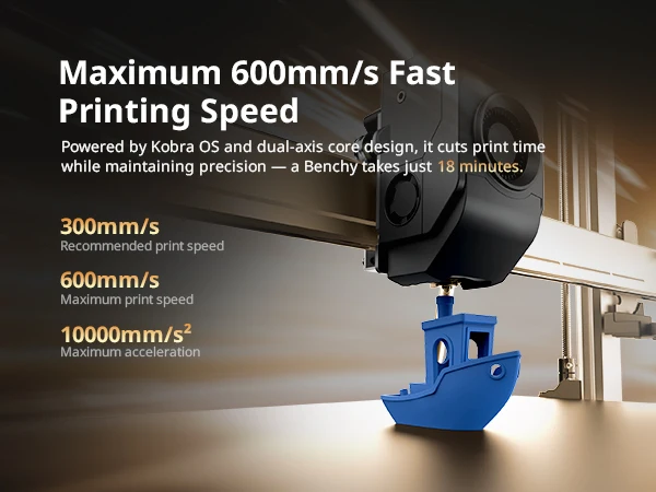 ANYCUBIC Kobra 3 Max V2 3D Printer Up to 600mm/s Print Speed Massive Build Volume 500*420*420mm Smart APP Control 3D Printer