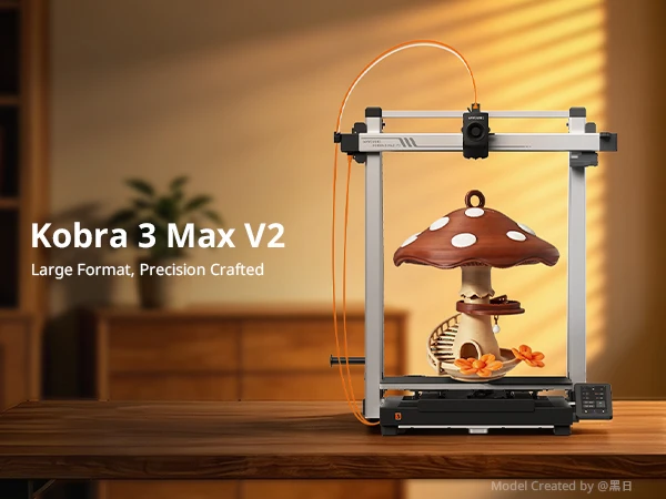 ANYCUBIC Kobra 3 Max V2 3D Printer Up to 600mm/s Print Speed Massive Build Volume 500*420*420mm Smart APP Control 3D Printer