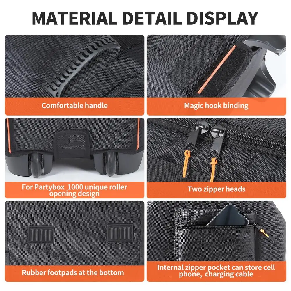 Ourdoor Protective Cover for JBL PartyBox1000 Waterproof Dustproof Carrying Case Foldable Speaker Storage Bag for JBL Party Box