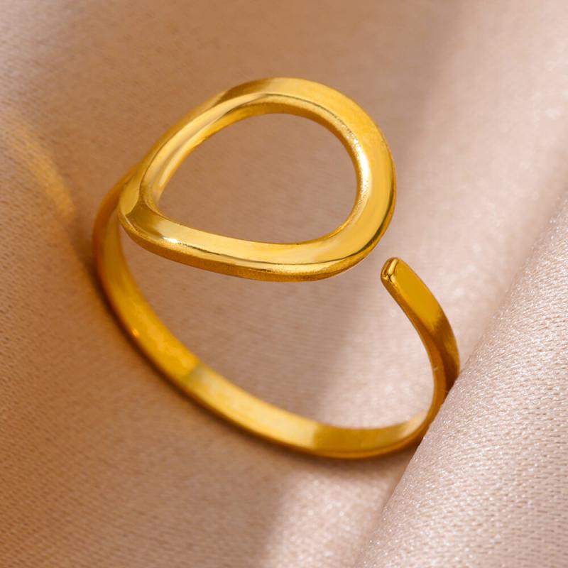 316L Stainless Steel Ring for Women Gold Color Rings Female Vintage Wedding Jewelry 2024 Trendy Accessories Birthday Gift Anillo