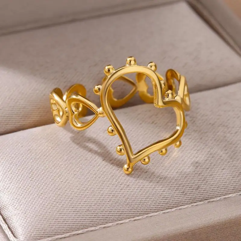 316L Stainless Steel Ring for Women Gold Color Rings Female Vintage Wedding Jewelry 2024 Trendy Accessories Birthday Gift Anillo