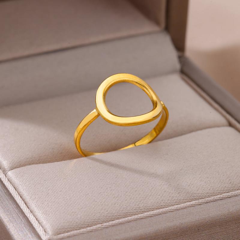 316L Stainless Steel Ring for Women Gold Color Rings Female Vintage Wedding Jewelry 2024 Trendy Accessories Birthday Gift Anillo