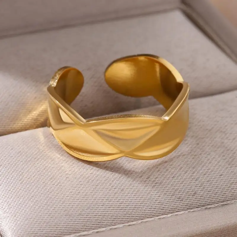 316L Stainless Steel Ring for Women Gold Color Rings Female Vintage Wedding Jewelry 2024 Trendy Accessories Birthday Gift Anillo