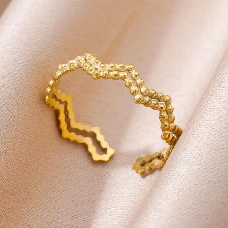 316L Stainless Steel Ring for Women Gold Color Rings Female Vintage Wedding Jewelry 2024 Trendy Accessories Birthday Gift Anillo
