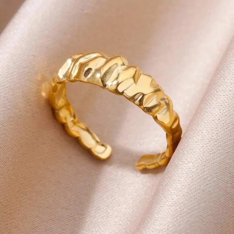 316L Stainless Steel Ring for Women Gold Color Rings Female Vintage Wedding Jewelry 2024 Trendy Accessories Birthday Gift Anillo