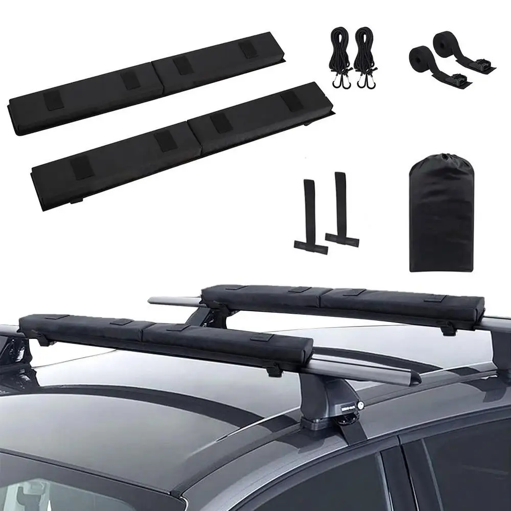 Car Roof Luggage Soft Rack Pads Light Duty Car Roof Rack Cushion Pads For Kayak Canoe Surfboard Paddle Snowboard Sups Board