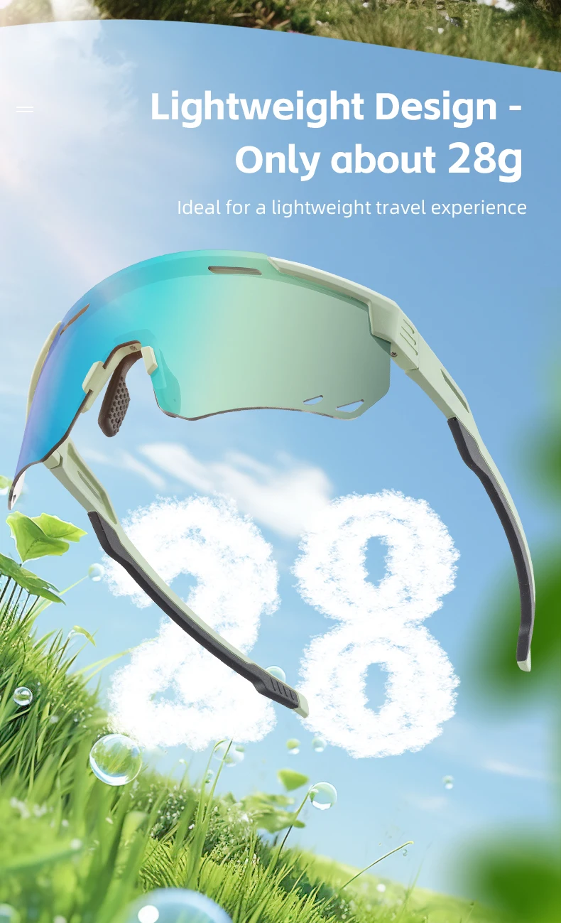 ROCKBROS Cycling Glasses Photochromic UV400 Protection Sunglasses Lightweight MTB Road Bike Glasses Hiking Fishing Goggles