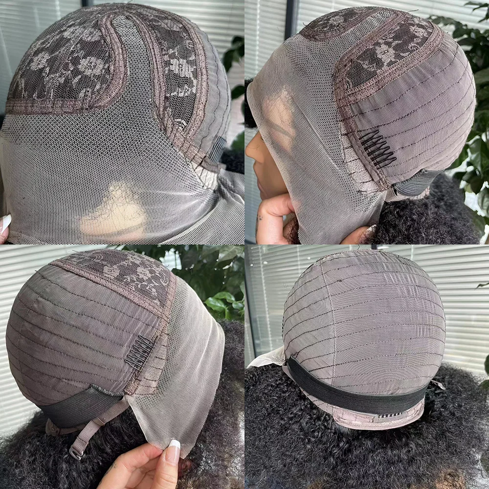 AFRO Kinky Curly BOB Wig Natural Color Glueless Wig Human Hair Ready to Wear 250% Density Affordable Remy Human Hair