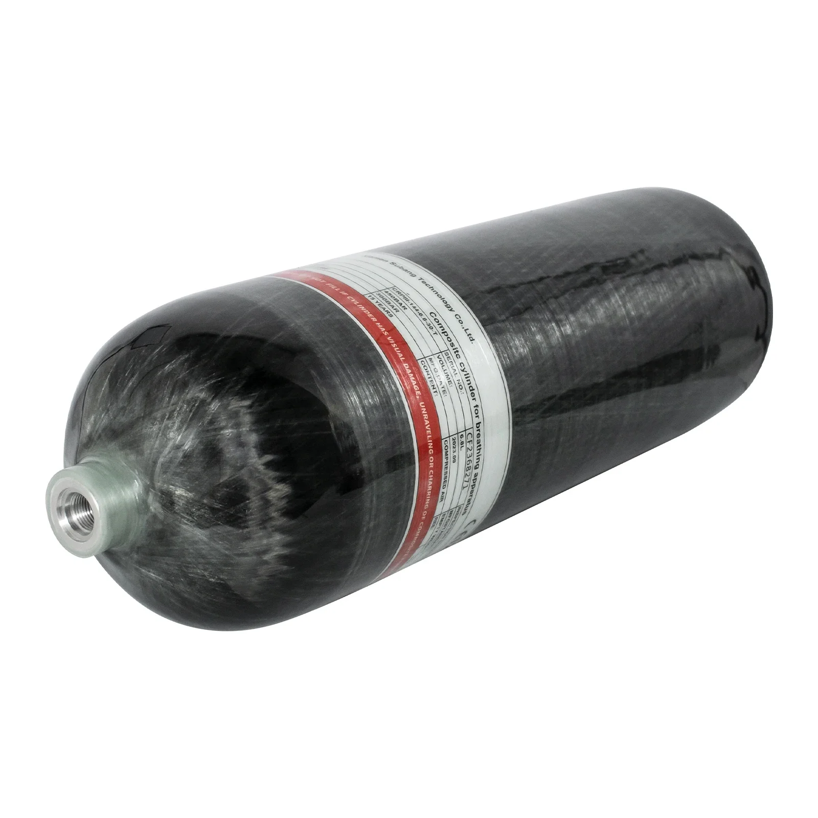 TUXING 4500psi 6.8L Carbon Fiber Cylinder with Fill Station Regulating Valve 300Bar High Pressure HPA Cylinder for Scuba Diving