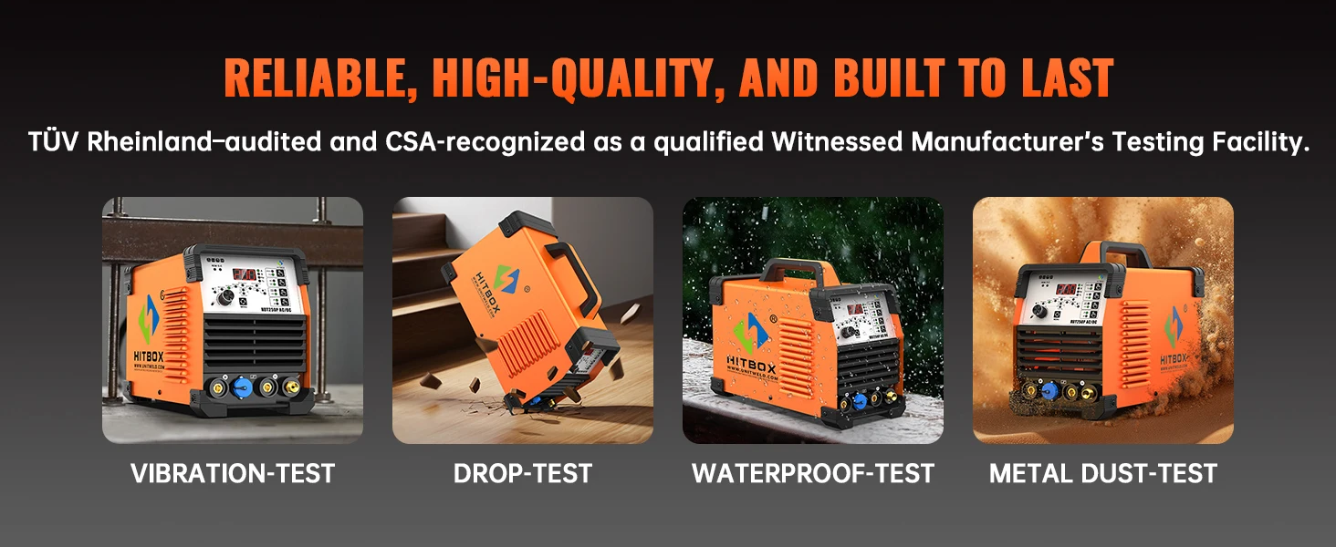 AC/DC TIG Welder HITBOX HBT250P HF TIG MMA ARC Stick Pulse Argon 2T/4T IGBT Inverter Aluminum Welding Machine EU Plug