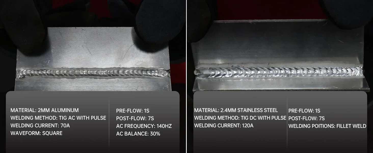 AC/DC TIG Welder HITBOX HBT250P HF TIG MMA ARC Stick Pulse Argon 2T/4T IGBT Inverter Aluminum Welding Machine EU Plug