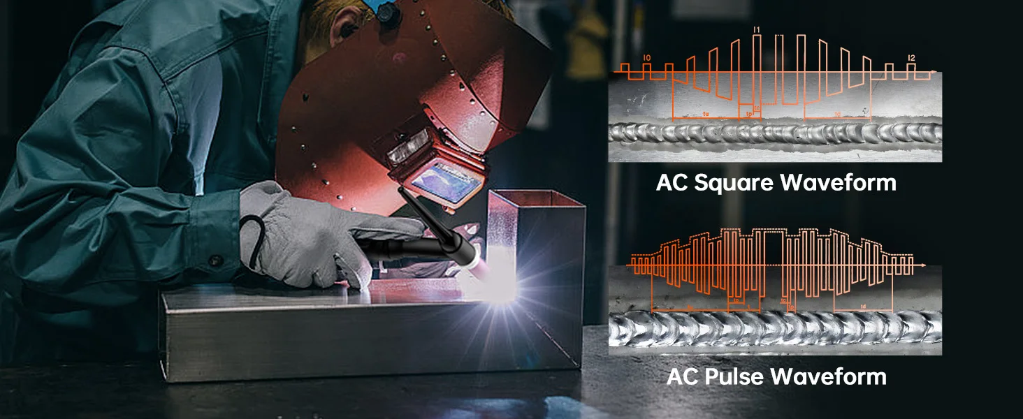 AC/DC TIG Welder HITBOX HBT250P HF TIG MMA ARC Stick Pulse Argon 2T/4T IGBT Inverter Aluminum Welding Machine EU Plug