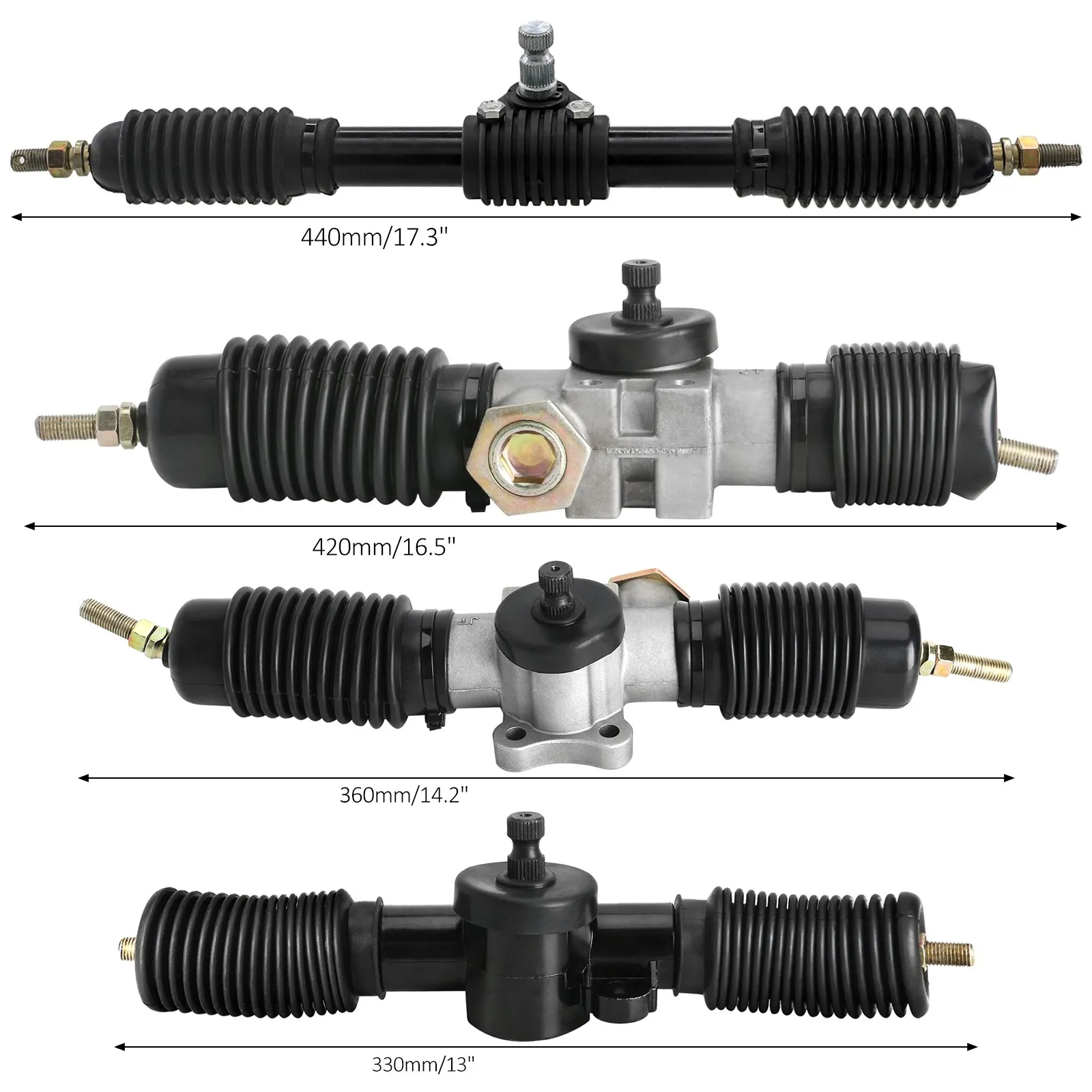 TDPRO 330/360/420/440MM Power Steering Gear Shaft Rack Pinion DIY Go Kart ATV UTV Quad Drift Trike Buggy