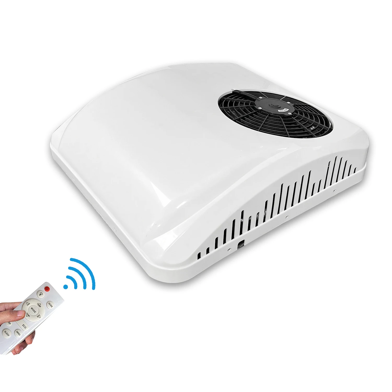 Treeligo 12V Heat&Cool Roof Air Conditioner Electric Cool RV Rooftop Parking AC Unit for Truck Camper Van Caravans Motor Home
