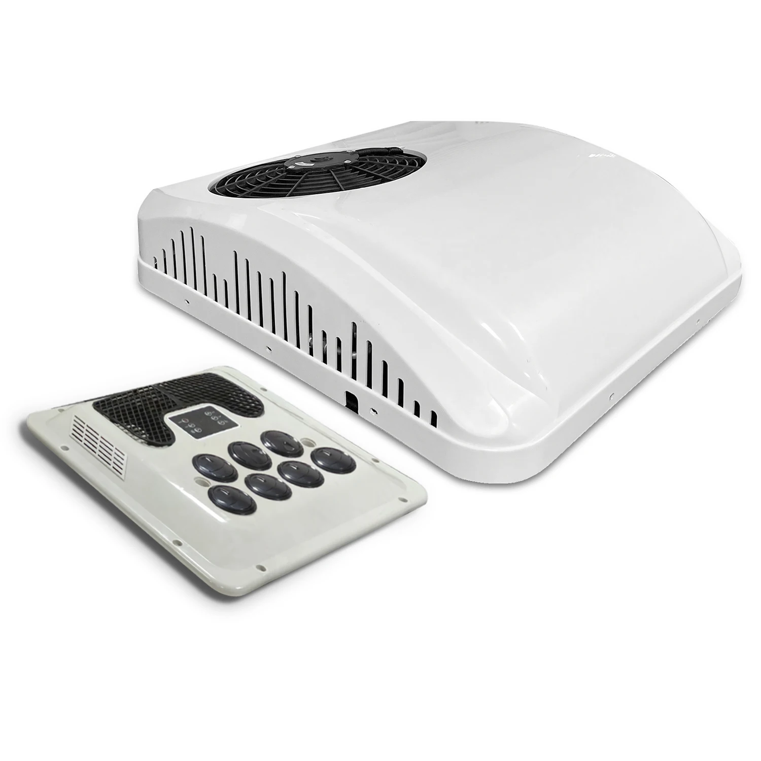 Treeligo 12V Heat&Cool Roof Air Conditioner Electric Cool RV Rooftop Parking AC Unit for Truck Camper Van Caravans Motor Home