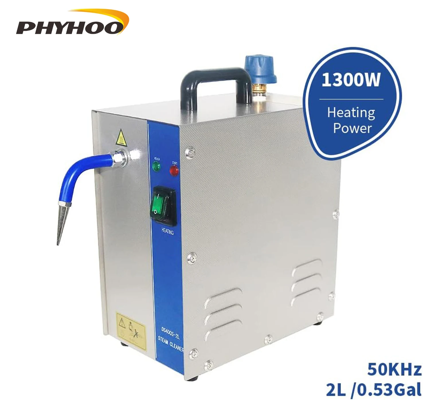 PHYHOO 2L Stainless Steel Jewelry Steam Cleaner Gem Washer Gold Silver Jewelry Steam Cleaning Machine Goldsmith Equipment Tools