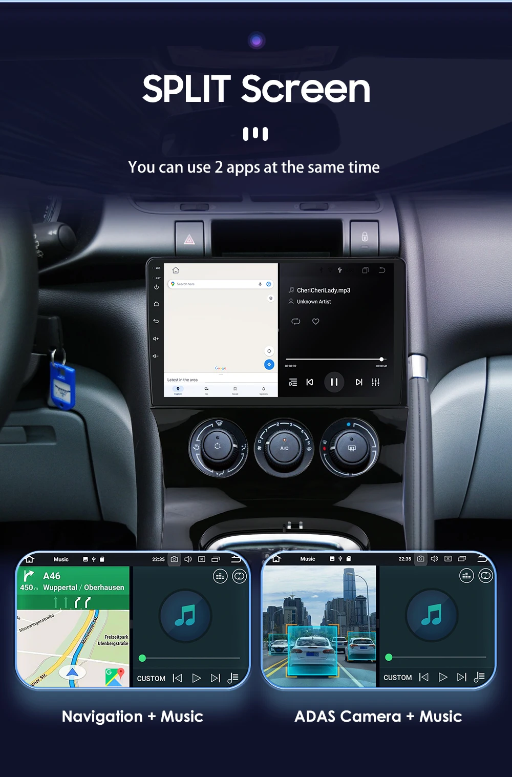 Hizpo Autoradio Car Radio for Peugeot 3008 2009-2015 2din Android 13 Multimedia Video Player Stereo GPS Carplay Touch Screen RDS