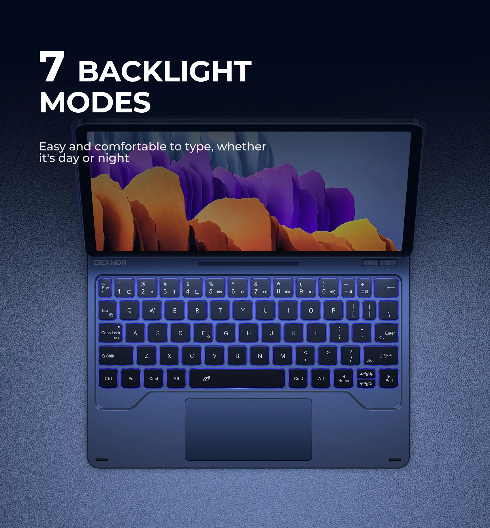 DEXNOR Magnetic Keyboard For Samsung Galaxy Tab S9 11/ Tab S9 FE 10.9 Floating Cantilever Stand Multi-Touch Trackpad Pen Holder