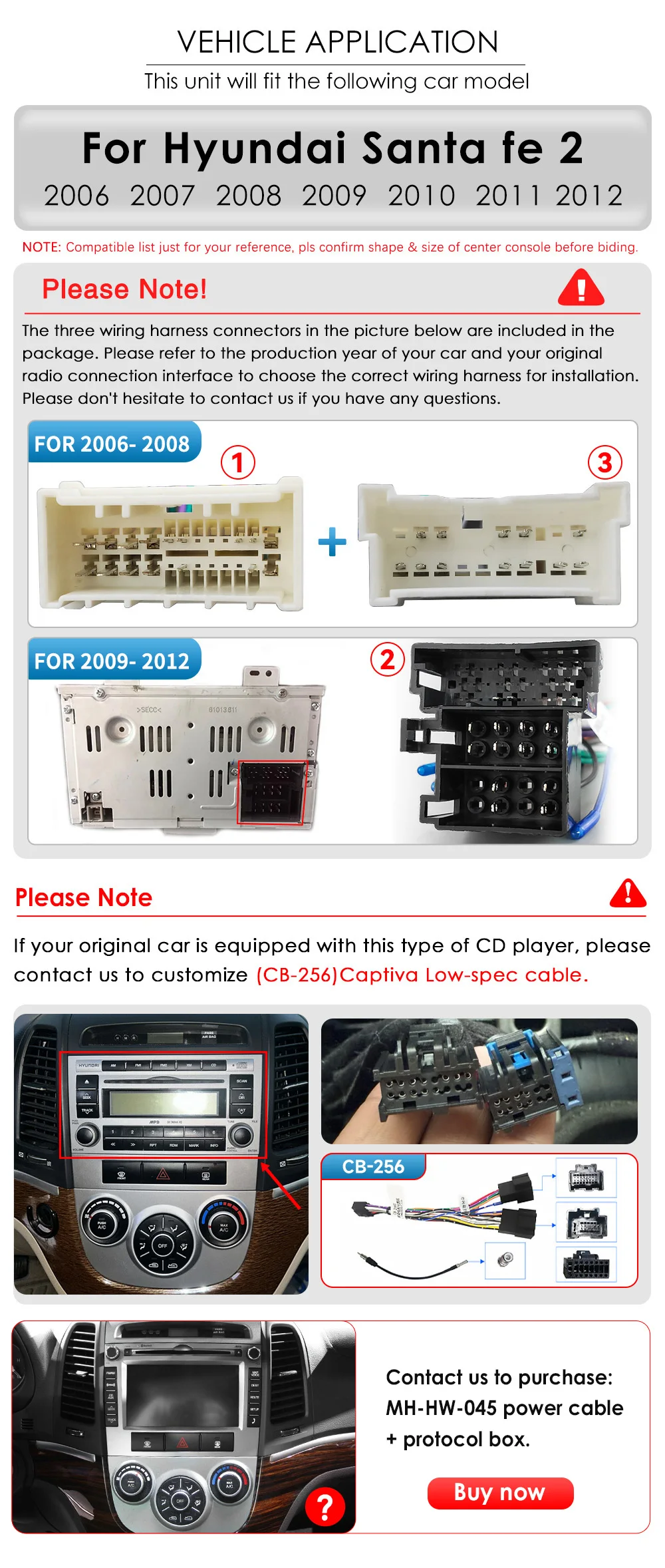 Hizpo Car Radio For Hyundai Santa Fe 2007 2006-2012 Multimedia Navigation 2 Din Android 2din Autoradio CarPlay Stereo Head Unit