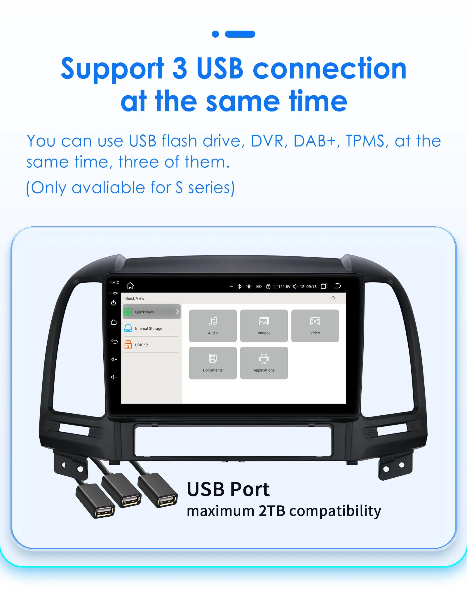 Hizpo Car Radio For Hyundai Santa Fe 2007 2006-2012 Multimedia Navigation 2 Din Android 2din Autoradio CarPlay Stereo Head Unit