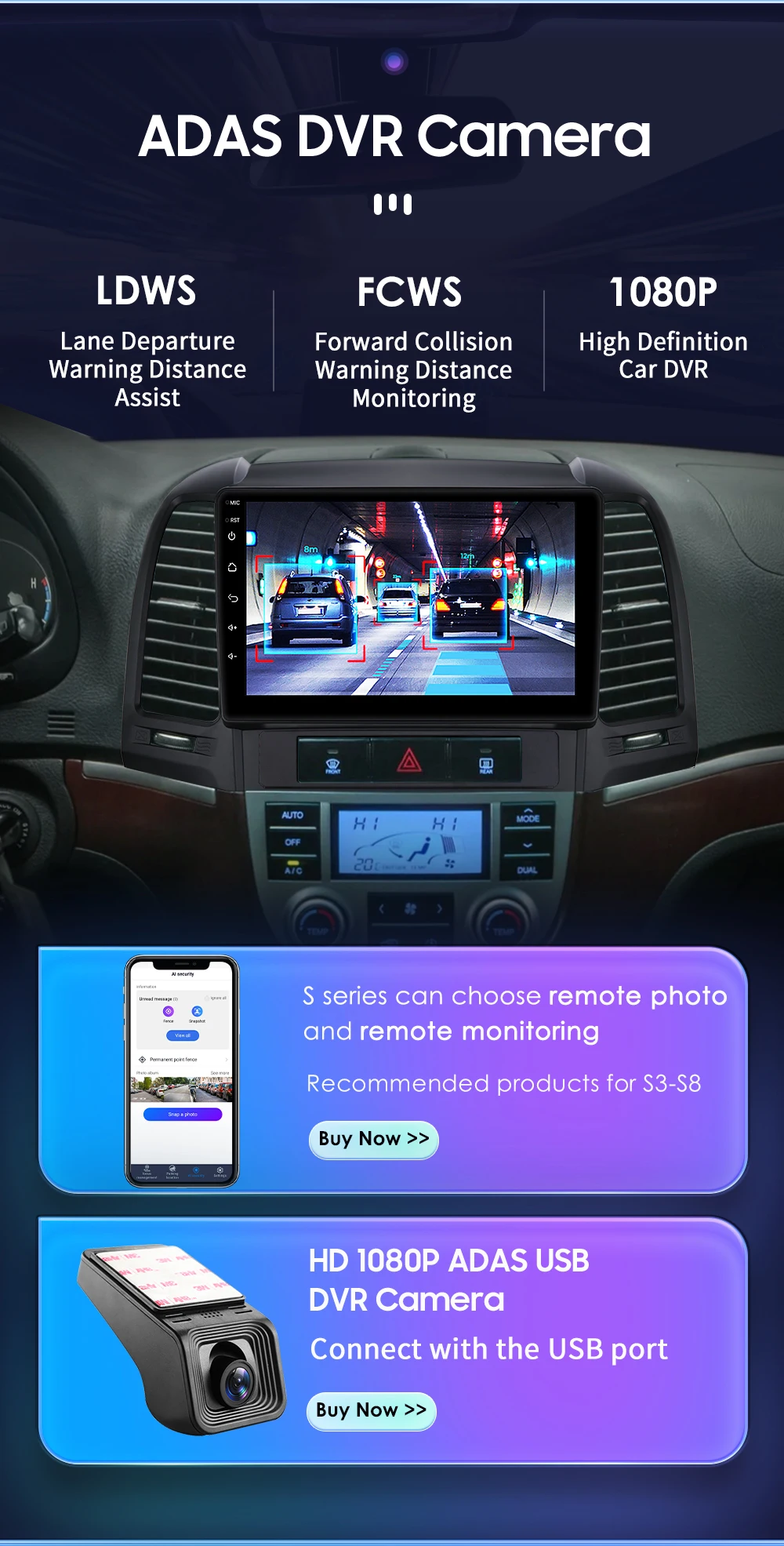 Hizpo Car Radio For Hyundai Santa Fe 2007 2006-2012 Multimedia Navigation 2 Din Android 2din Autoradio CarPlay Stereo Head Unit