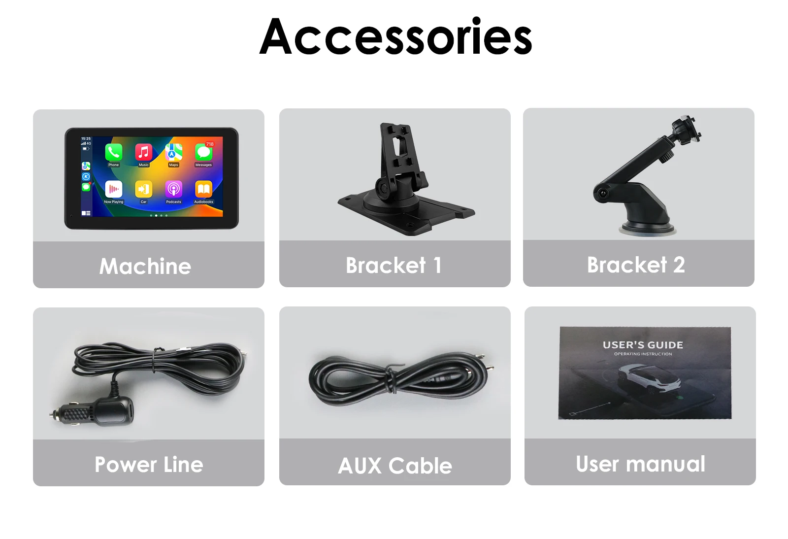 Hizpo Rotatable Adjustable Monitor Universal Car Radio Multimedia Video Player Wireless Carplay Wireless Android Auto FM BT AUX