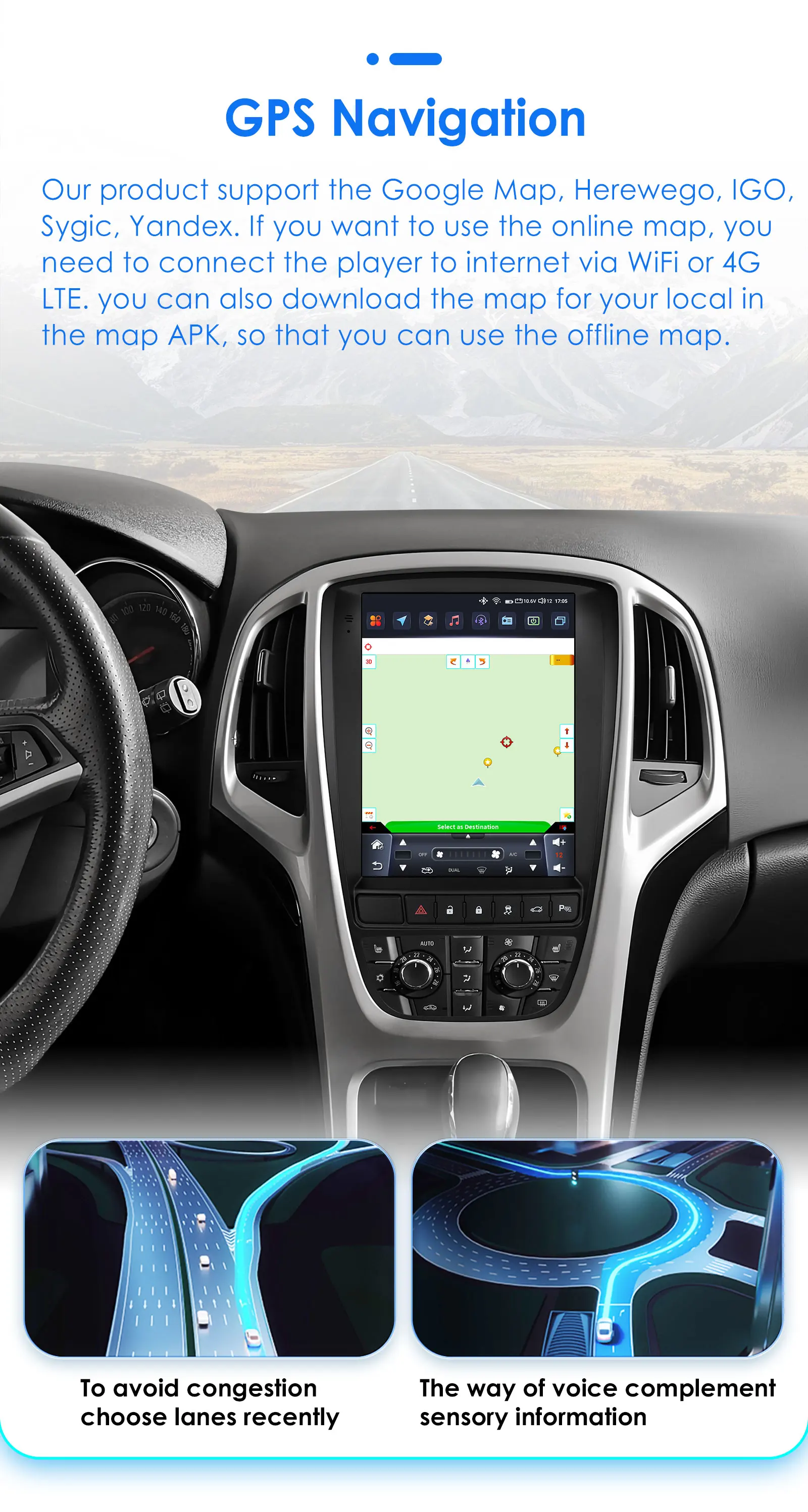 Hizpo 9.7" Car Radio for Opel Astra J Buick Verano 2009 - 2015 Vertical Screen Multimedia Player 2 Din GPS Carplay Auto Stereo