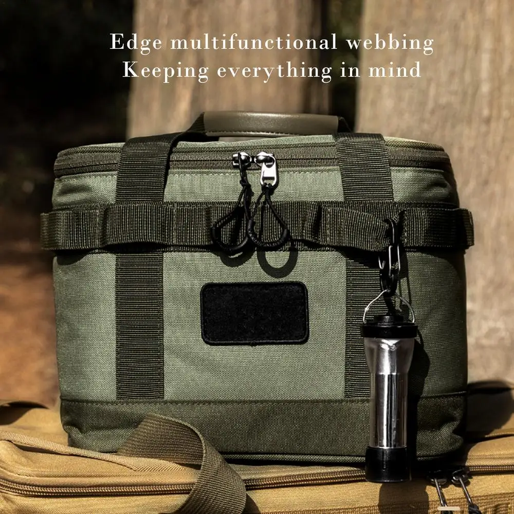 10L Outdoor Camping Gas Tank Storage Bag Large Capacity Ground Nail Tool Bag Gas Canister Picnic Cookware Utensils Bag Handbag