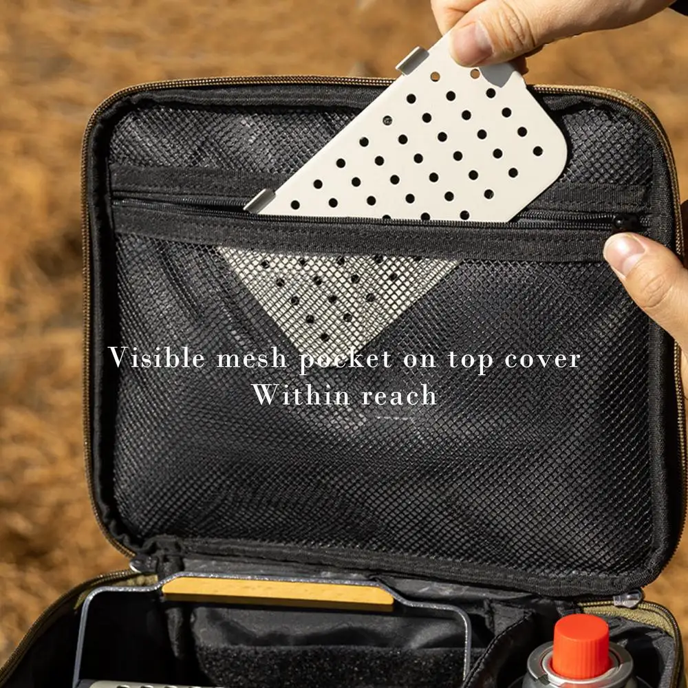 10L Outdoor Camping Gas Tank Storage Bag Large Capacity Ground Nail Tool Bag Gas Canister Picnic Cookware Utensils Bag Handbag