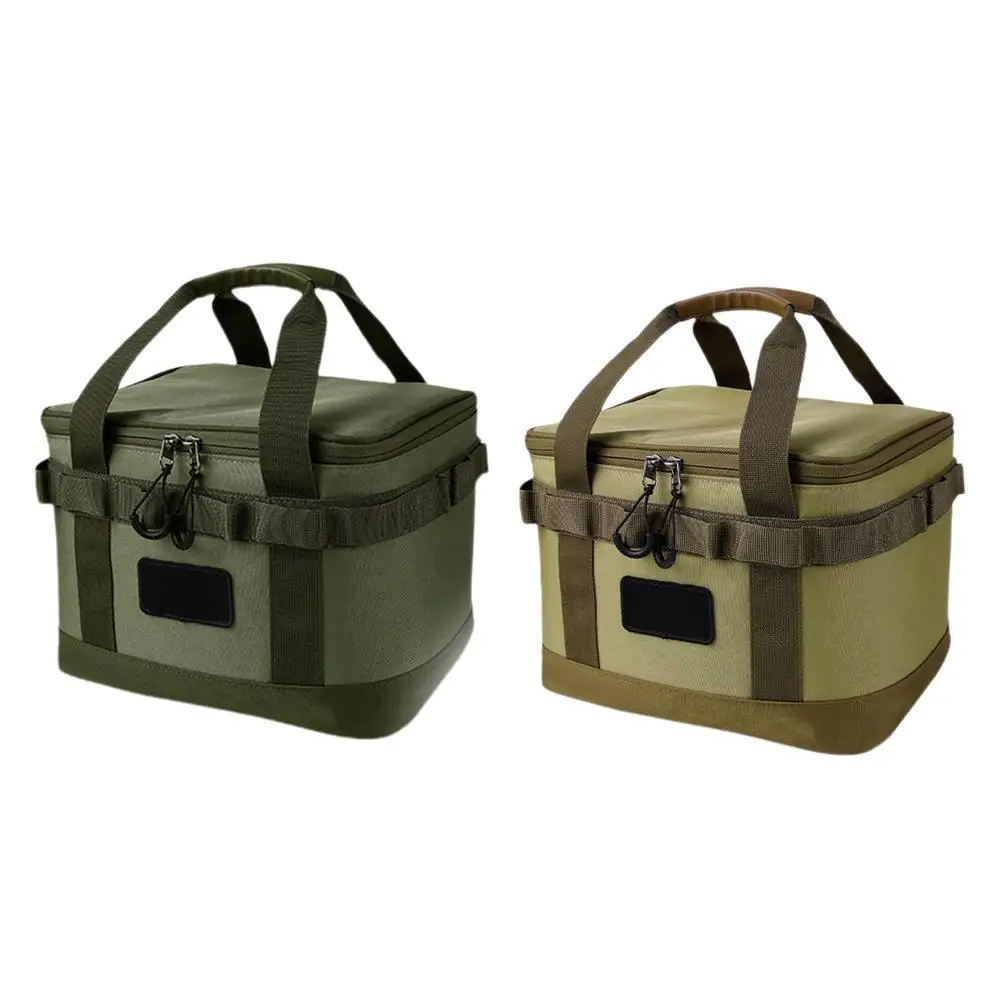10L Outdoor Camping Gas Tank Storage Bag Large Capacity Ground Nail Tool Bag Gas Canister Picnic Cookware Utensils Bag Handbag