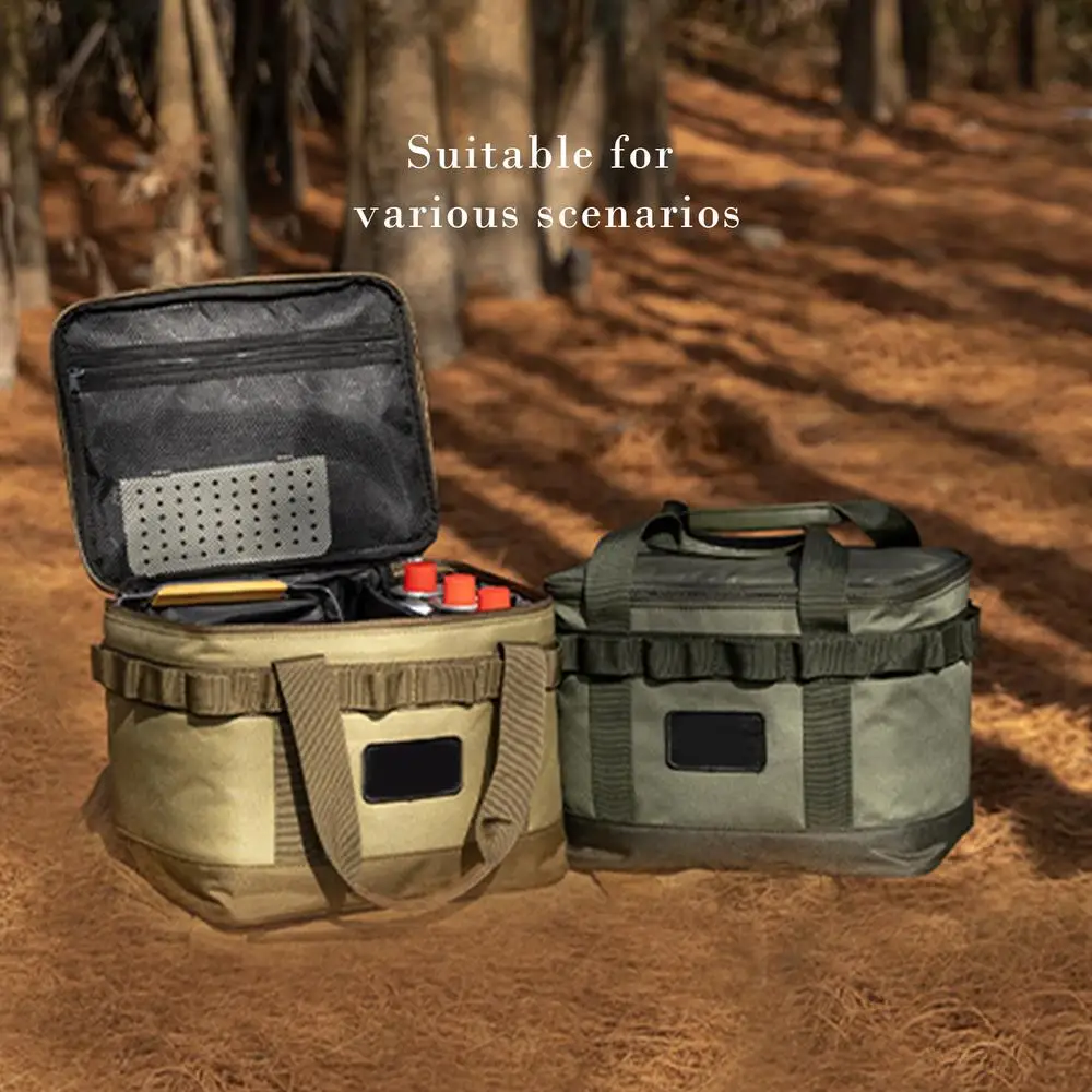 10L Outdoor Camping Gas Tank Storage Bag Large Capacity Ground Nail Tool Bag Gas Canister Picnic Cookware Utensils Bag Handbag