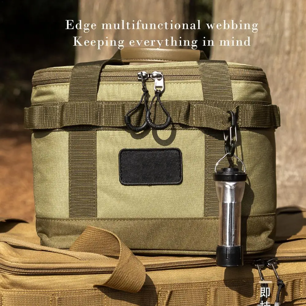 10L Outdoor Camping Gas Tank Storage Bag Large Capacity Ground Nail Tool Bag Gas Canister Picnic Cookware Utensils Bag Handbag