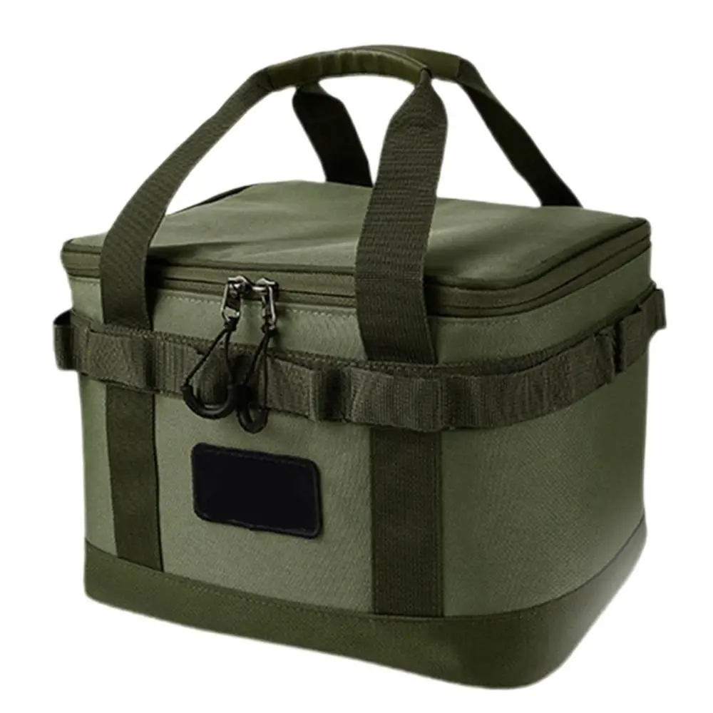 10L Outdoor Camping Gas Tank Storage Bag Large Capacity Ground Nail Tool Bag Gas Canister Picnic Cookware Utensils Bag Handbag