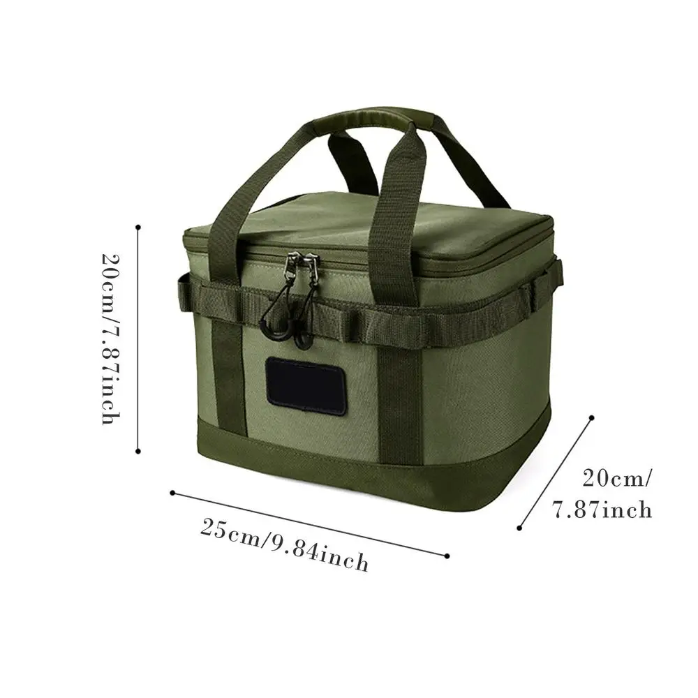 10L Outdoor Camping Gas Tank Storage Bag Large Capacity Ground Nail Tool Bag Gas Canister Picnic Cookware Utensils Bag Handbag