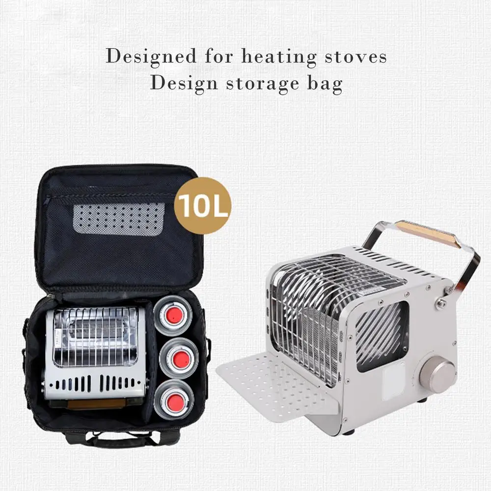 10L Outdoor Camping Gas Tank Storage Bag Large Capacity Ground Nail Tool Bag Gas Canister Picnic Cookware Utensils Bag Handbag