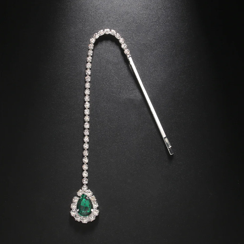 Stonefans Water Drop Forehead Chain Headpiece Jewelry for Women Boho Red Hair Accessories 2024 Rhinestone Wedding Elegant Clips