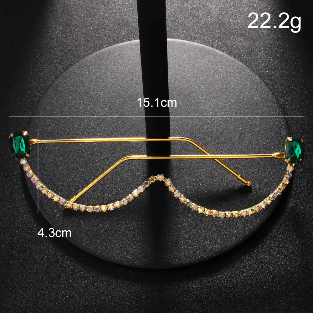 Stonefans AB Colorful Square Flasses Frames Women Free Shipping Hair Trending Crystal Eyeglasses Face Accessories Wholesale Gift