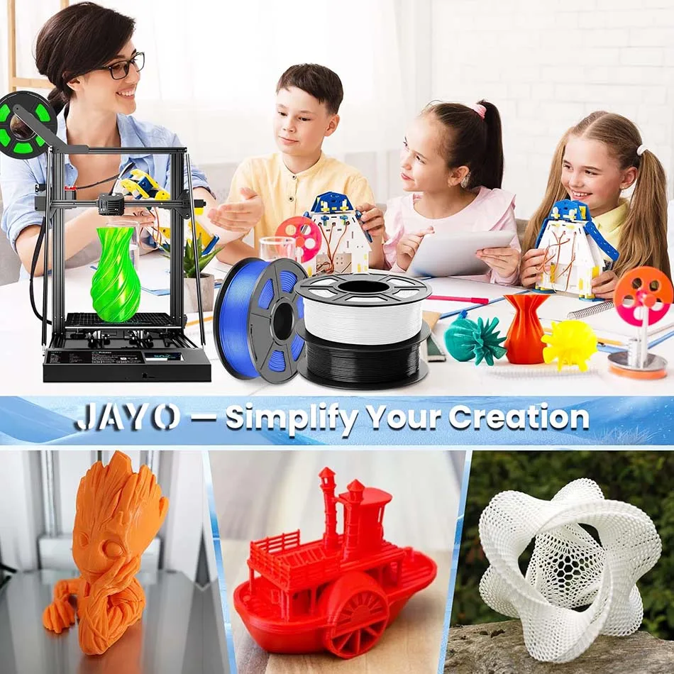 JAYO PETG Filament 1.75MM 10Rolls/set 3D Filament PETG For FDM 3D Printers Neatly Wound 3D Printer Materials
