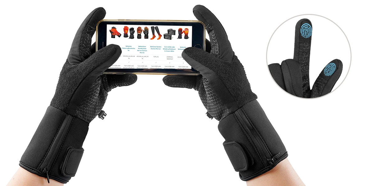 SAVIOR HEAT Rechargeable Heated Gloves Liner Electric Heated Glove Battery Men Women Bicycles Soccer Warmer Gloves SW04 Heated