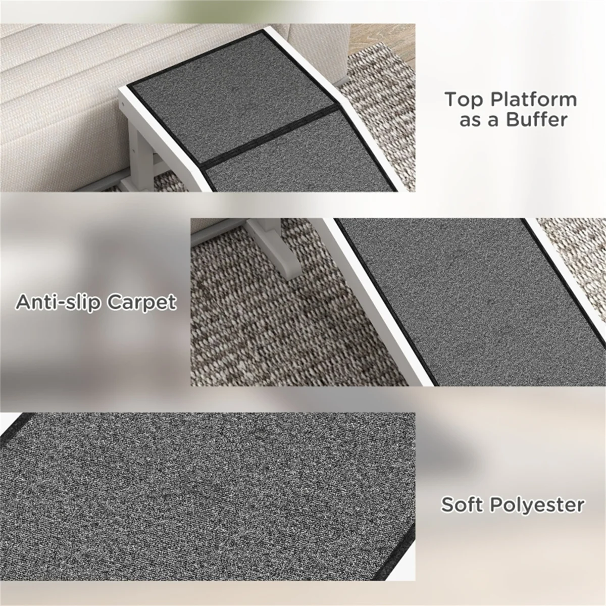 Pet Ramp dog cat pets a rest Flat surface durability Carpet surface pet safety Anti-slip surface cat dog Pet Ramp
