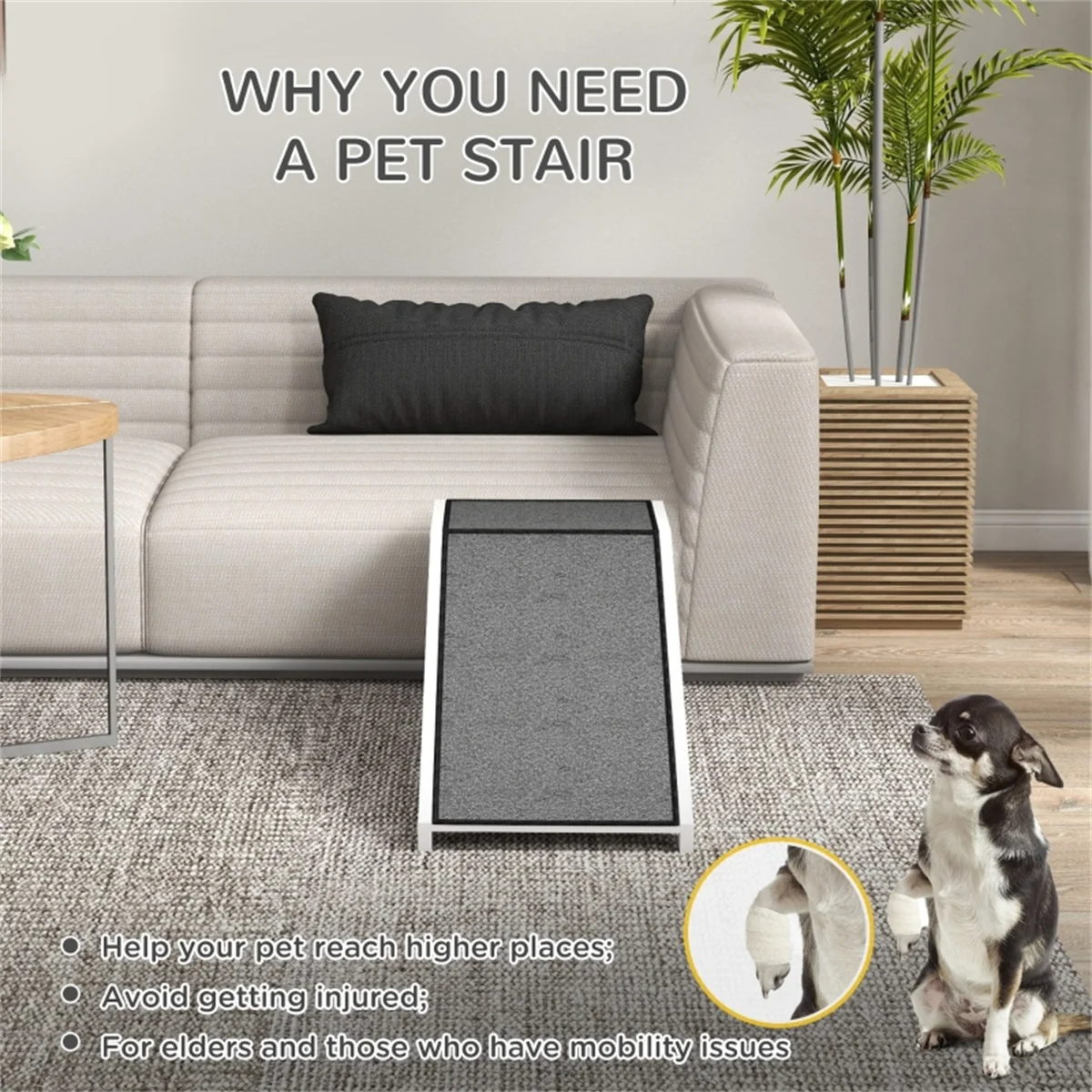 Pet Ramp dog cat pets a rest Flat surface durability Carpet surface pet safety Anti-slip surface cat dog Pet Ramp