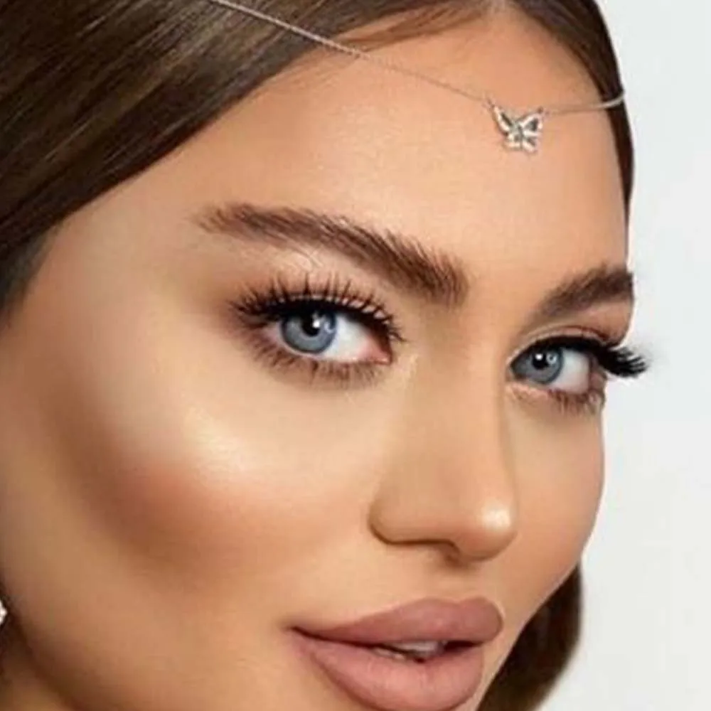 Stonefans Butterfly Hair Chain Bridal Accessories Jewelry Headband  Wedding Headpiece Jewelry Party  Forehead  Tiara  Headdress